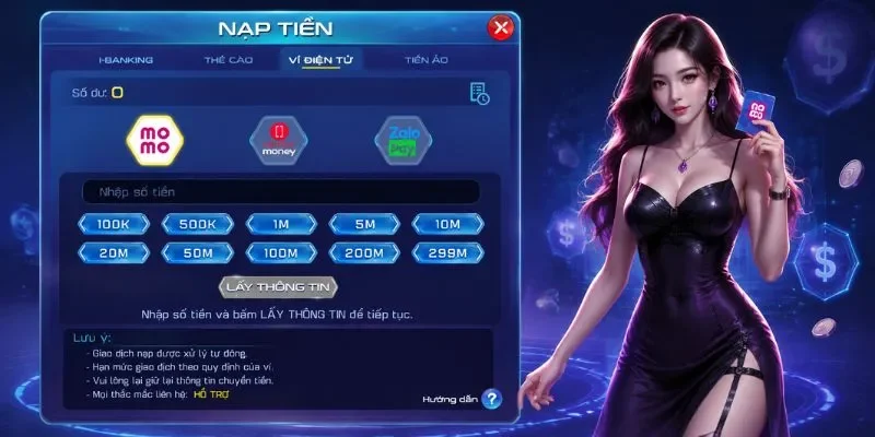 Hướng dẫn nạp tiền và rút tiền GO789 qua tài khoản thành viên
